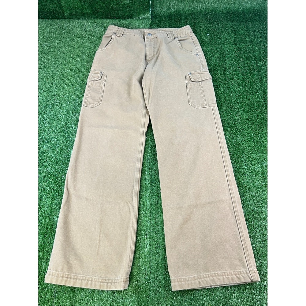Duluth Trading Co Fire Hose Cargo Pants Tan Cotton Canvas 31x31 Workwear